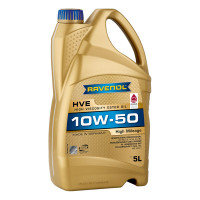 Շարժիչի յուղ RAVENOL HVE 10W-50 բարձր վազք ունեցող մեքենաների համար