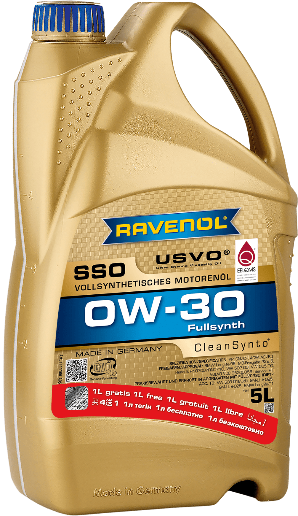 Շարժիչի յուղ RAVENOL SSO 0W-30