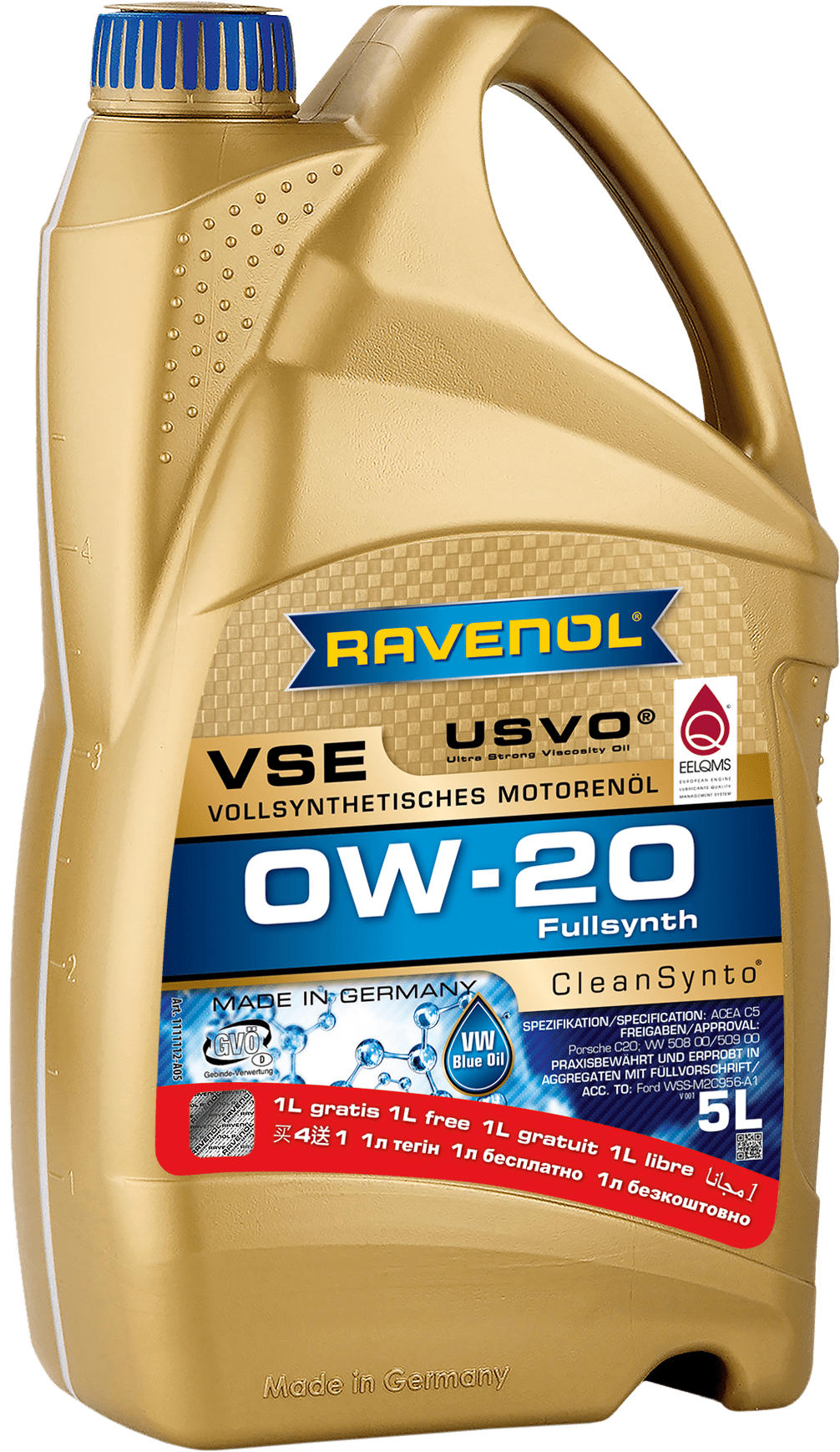 Շարժիչի յուղ RAVENOL VSE 0W-20